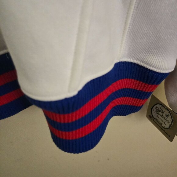Champion NWT Reverse Weave Yarn Dyed Hoodie Red Blue Band Trim Size L - Picture 7 of 13